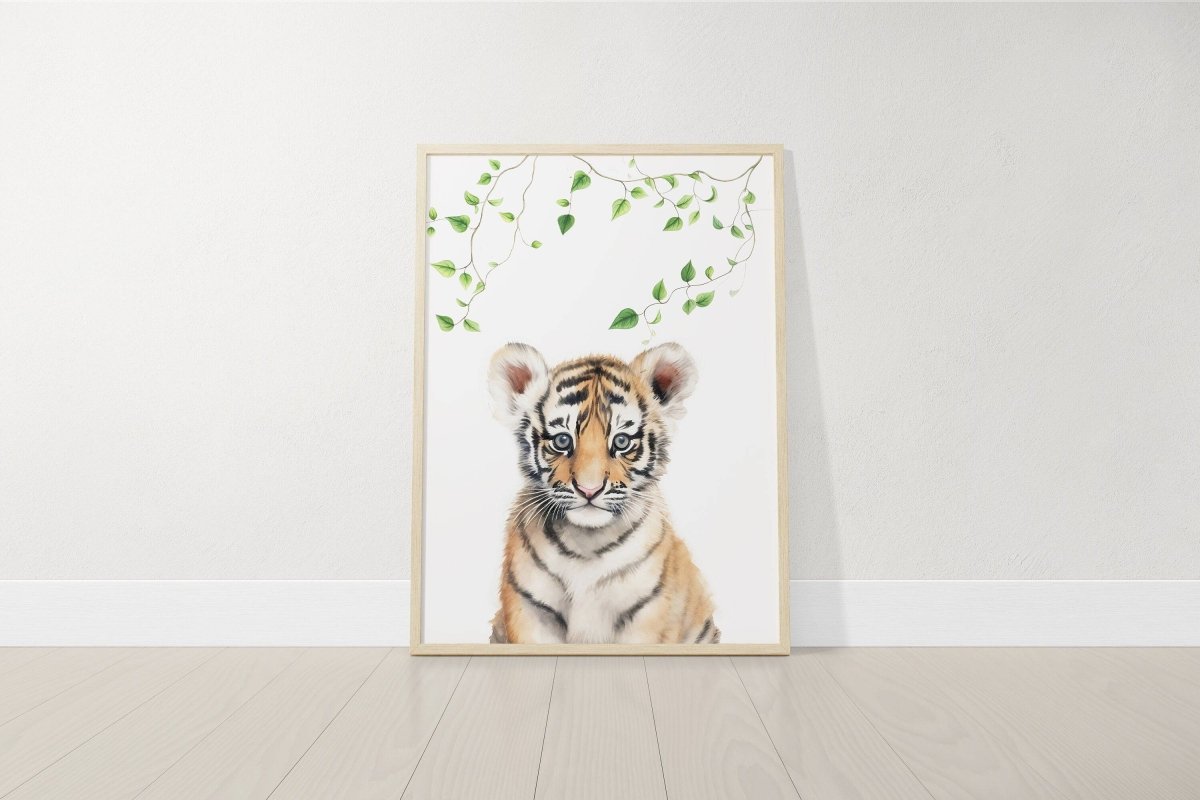 Personalised Safari Name Prints | Jungle Theme | Set of 3 Nursery Decor - RoseRowanDesign - Wall Art