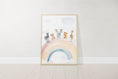Load image into Gallery viewer, Personalised Safari Nursery Prints | Set of 3 | Rainbow & Hot Air Balloon Art for Girls' Bedroom - RoseRowanDesign - Wall Art