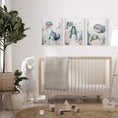 Load image into Gallery viewer, Personalised Sea Life | Set of 3 prints | Blue ocean themed boys room - RoseRowanDesign - Wall Art