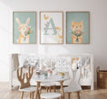 Load image into Gallery viewer, Personalised Set of 3 Bunny Prints | Wall Art for Nursery, Bedroom or Playroom - RoseRowanDesign - Wall Art