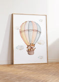 Load image into Gallery viewer, Personalised Set of 3 Safari Animal Prints for Nursery, Bedroom or Playroom, Gender Neutral Baby's Room, Hot Air Balloon, Boat & Rainbow - RoseRowanDesign -