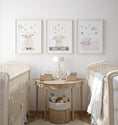 Load image into Gallery viewer, Personalised Sheep Moon & Stars Set of 3 Prints For Kids Room - RoseRowanDesign - Wall Art