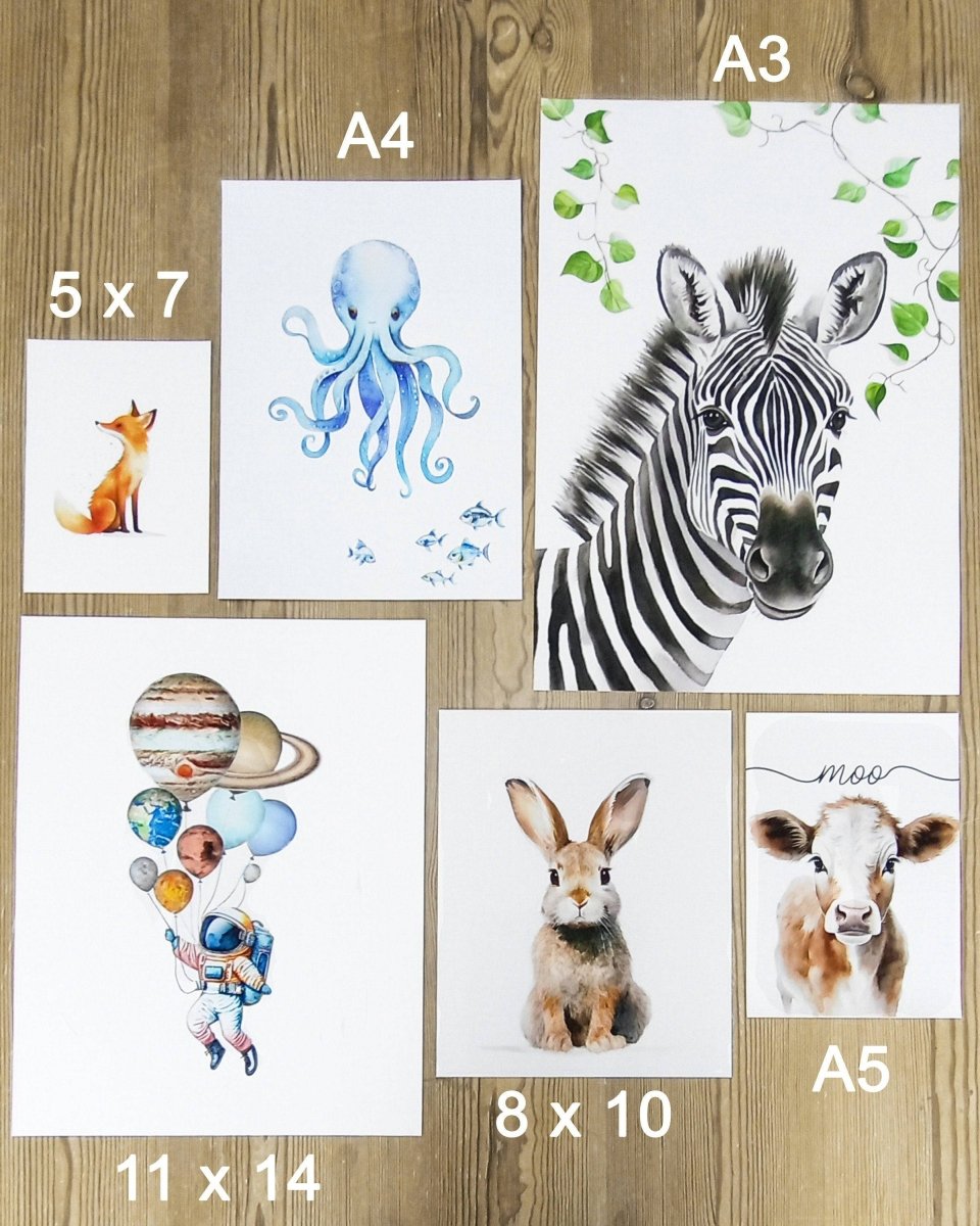 Personalised Space Nursery Print | Solar System Name Wall Art | Baby Boy Bedroom Decor - RoseRowanDesign -