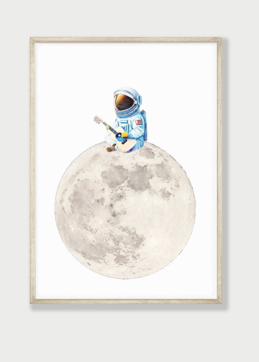 Personalised Space Nursery Prints | Set of 3 Solar System Wall Art for Boys' Bedroom - RoseRowanDesign -