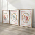 Load image into Gallery viewer, Personalised Unicorn Nursery Prints Set - Custom Girls Wall Art with Name Initial - RoseRowanDesign -