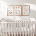 Load image into Gallery viewer, Personalised Wildflower Nursery Print Set - Custom Name Art for Girls Room Decor - RoseRowanDesign -
