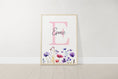 Load image into Gallery viewer, Personalised Wildflower Nursery Prints | Set of 3 | Custom Initials - RoseRowanDesign -