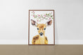 Load image into Gallery viewer, Personalised Woodland Animal Nursery Prints | Set of 3 | Pink Blossom Decor for Girls - RoseRowanDesign - Wall Art