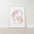 Load image into Gallery viewer, Pink Boho Unicorn Nursery Wall Art | Set of 3 | Girls' Bedroom and Playroom Decor - RoseRowanDesign -