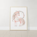 Load image into Gallery viewer, Pink Boho Unicorn Nursery Wall Art | Set of 3 | Girls' Bedroom and Playroom Decor - RoseRowanDesign -