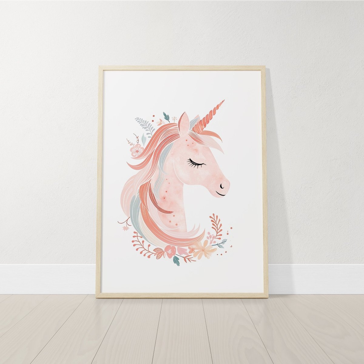 Pink Boho Unicorn Nursery Wall Art | Set of 3 | Girls' Bedroom and Playroom Decor - RoseRowanDesign -