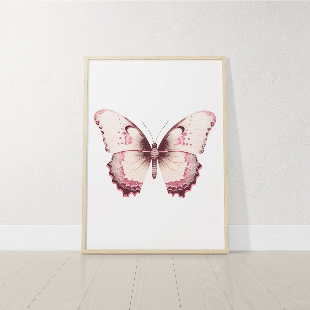 Pink Butterflies Nursery Wall Art | Set of 3 | Boho Decor for Baby Girls' Room - RoseRowanDesign -