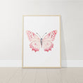 Load image into Gallery viewer, Pink Butterflies Nursery Wall Art | Set of 3 | Boho Decor for Baby Girls' Room - RoseRowanDesign -