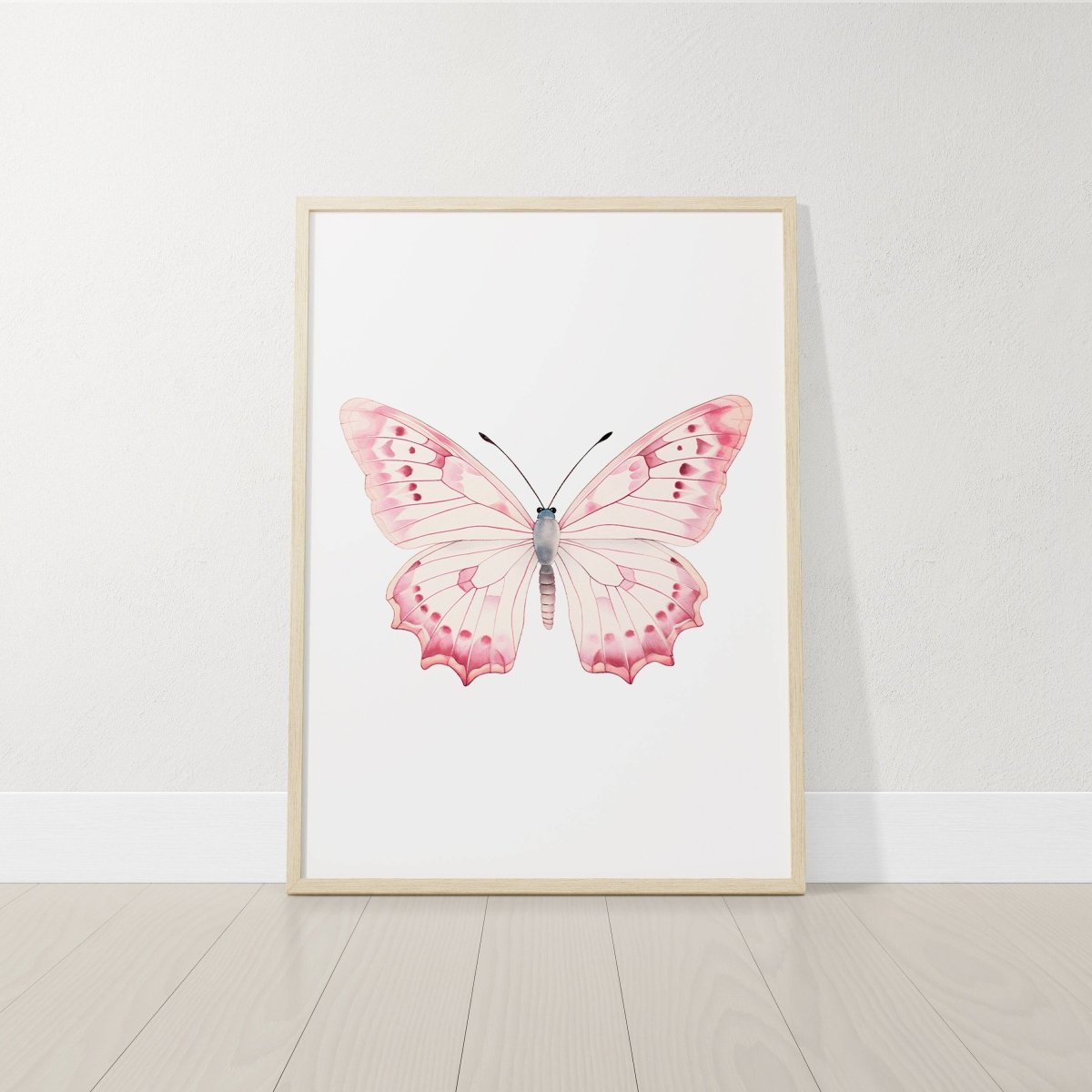 Pink Butterflies Nursery Wall Art | Set of 3 | Boho Decor for Baby Girls' Room - RoseRowanDesign -