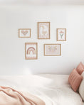 Load image into Gallery viewer, Pink Wildflower Nursery Gallery Wall Art Set – Girls Floral Prints - RoseRowanDesign - Wall Art