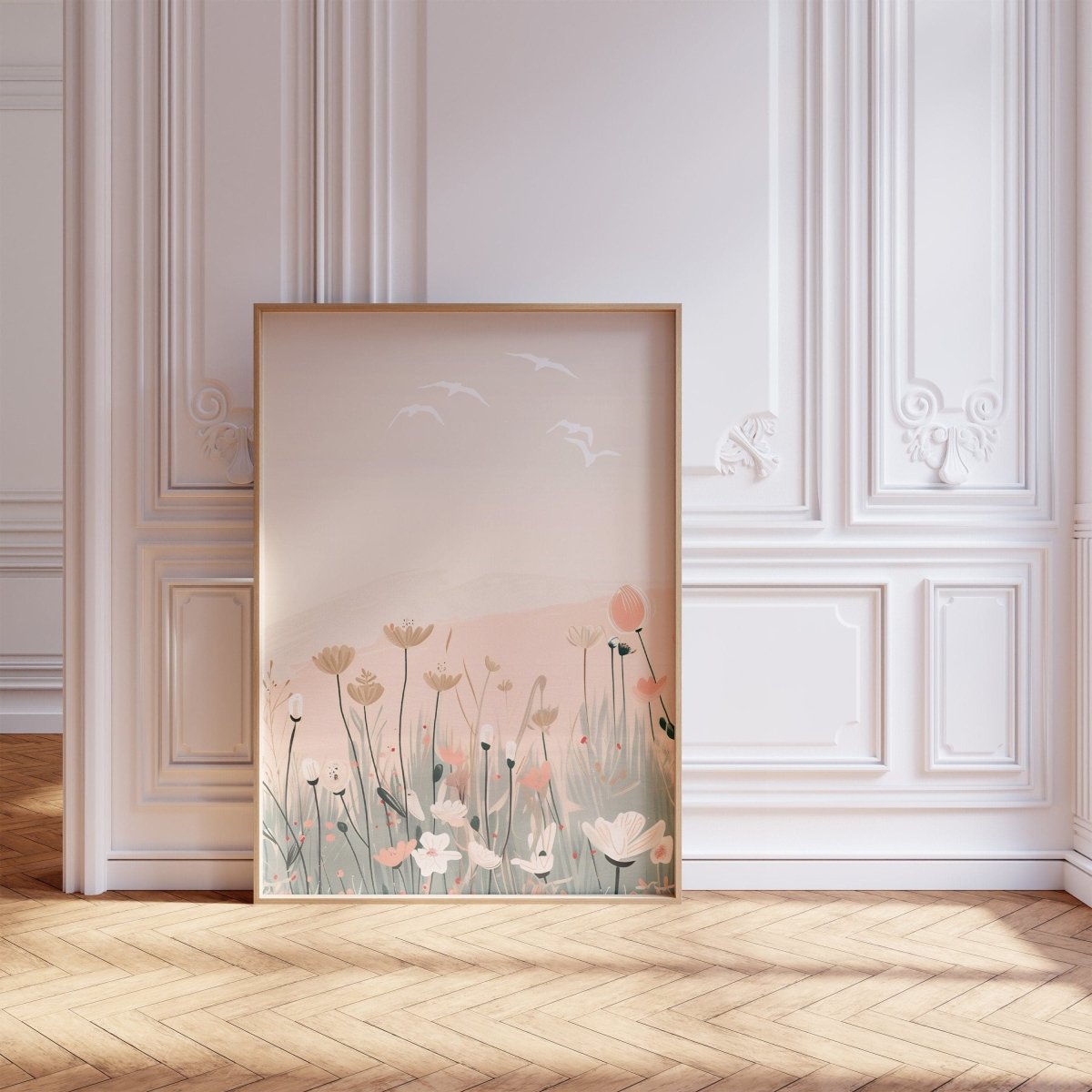 Pony Nursery Wall Art | Set of 3 | Beige & Pink Boho Girls' Room Decor - RoseRowanDesign -