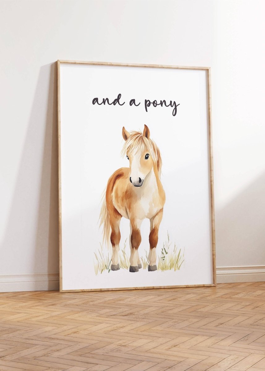 Pony Wall Art Prints | Set of 3 | Gender - Neutral Equine Decor for Kids' Bedroom - RoseRowanDesign -