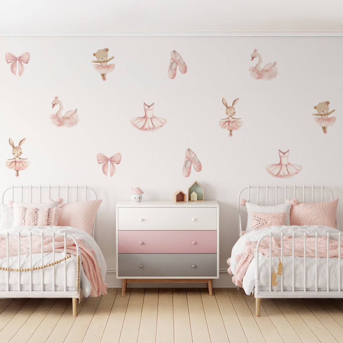 Premium Fabric Nursery Wall Stickers - Ballet Pink - RoseRowanDesign -