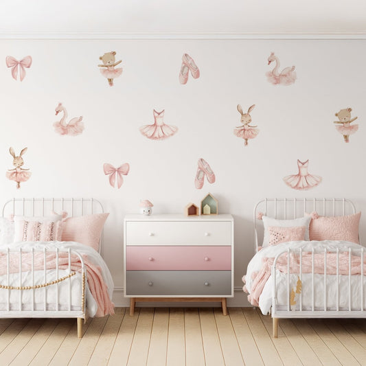 Premium Fabric Nursery Wall Stickers - Ballet Pink - RoseRowanDesign -