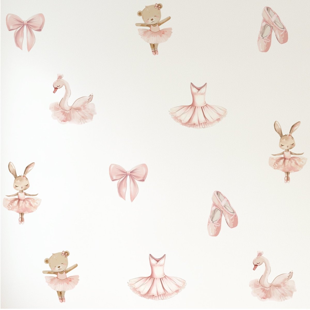 Premium Fabric Nursery Wall Stickers - Ballet Pink - RoseRowanDesign -