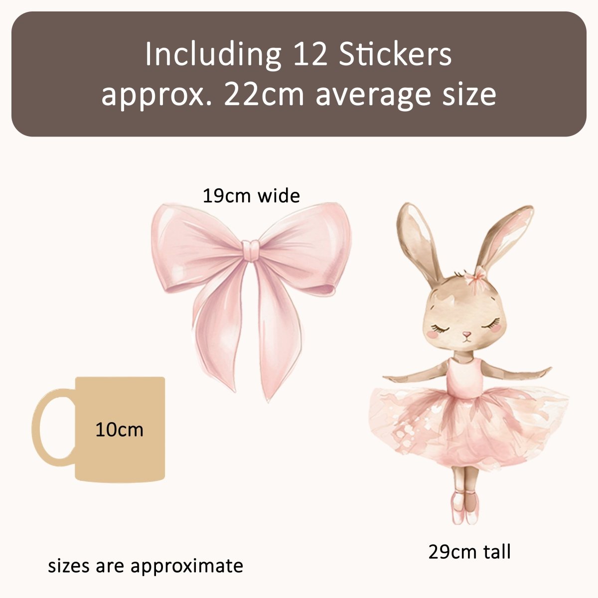 Premium Fabric Nursery Wall Stickers - Ballet Pink - RoseRowanDesign -