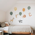 Load image into Gallery viewer, Premium Fabric Nursery Wall Stickers - Cute Animals with Balloons - RoseRowanDesign -