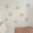 Load image into Gallery viewer, Premium Fabric Nursery Wall Stickers - Daisies - LARGE - Pink & Beige - RoseRowanDesign -