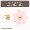 Load image into Gallery viewer, Premium Fabric Nursery Wall Stickers - Daisies - LARGE - Pink & Beige - RoseRowanDesign -