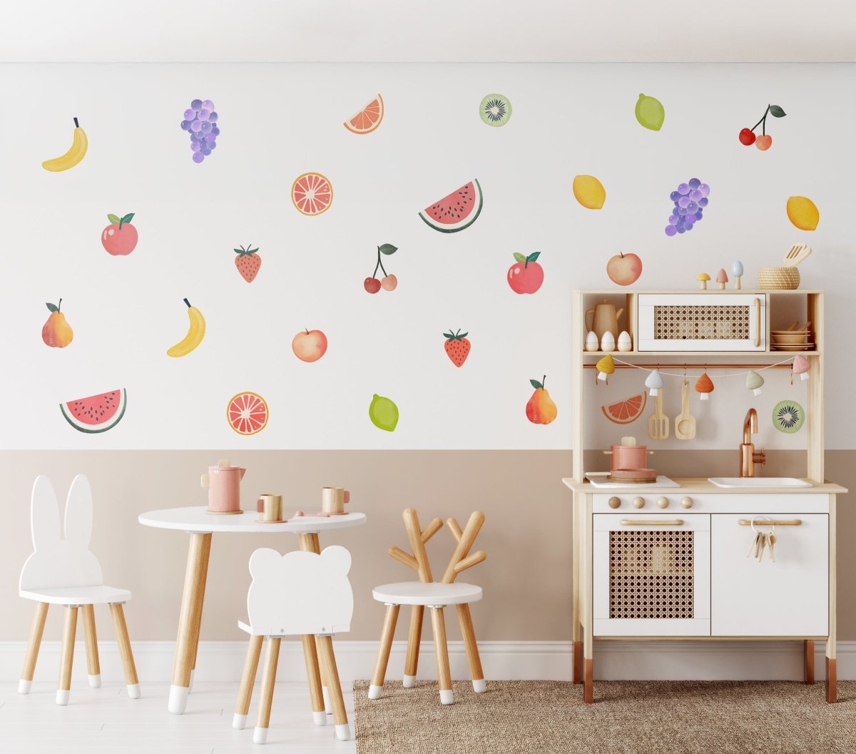 Premium Fabric Nursery Wall Stickers - Fruit - RoseRowanDesign -