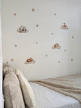 Load image into Gallery viewer, Premium Fabric Nursery Wall Stickers - Safari Animals Sleeping on Clouds - RoseRowanDesign -