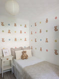 Load image into Gallery viewer, Premium Fabric Nursery Wall Stickers - Teddies and Buttons - RoseRowanDesign -