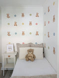 Load image into Gallery viewer, Premium Fabric Nursery Wall Stickers - Teddies and Buttons - RoseRowanDesign -