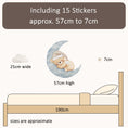 Load image into Gallery viewer, Premium Fabric Nursery Wall Stickers - Teddy Moon & Stars - 3 Colours Available - RoseRowanDesign -