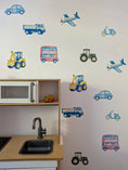 Load image into Gallery viewer, Premium Fabric Nursery Wall Stickers - Transport Vehicles - RoseRowanDesign -