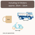 Load image into Gallery viewer, Premium Fabric Nursery Wall Stickers - Transport Vehicles - RoseRowanDesign -