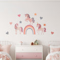 Load image into Gallery viewer, Premium Fabric Nursery Wall Stickers - Unicorns - RoseRowanDesign -