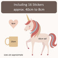 Load image into Gallery viewer, Premium Fabric Nursery Wall Stickers - Unicorns - RoseRowanDesign -