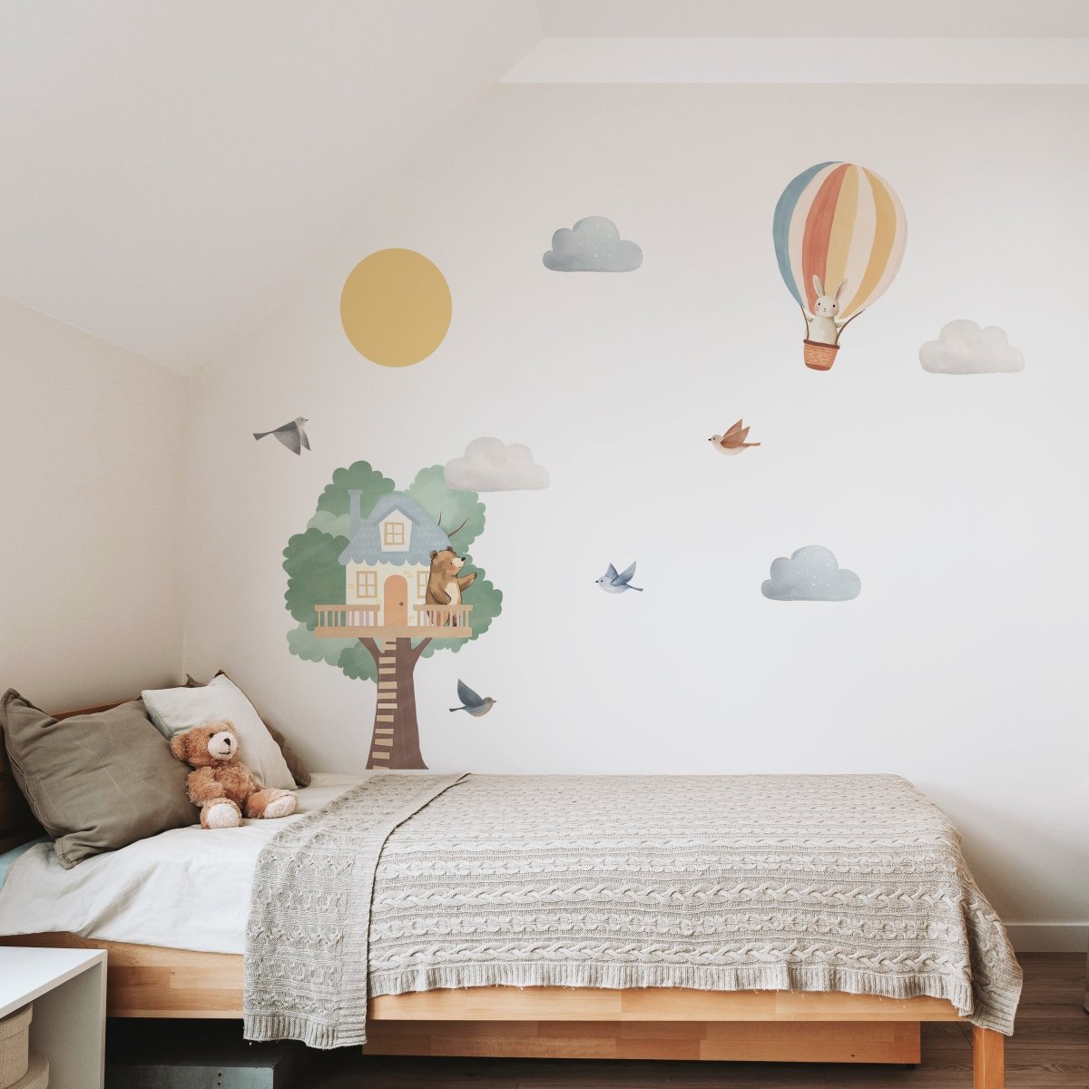 Premium Fabric Nursery Wall Stickers - Whimsical Tree House - RoseRowanDesign -