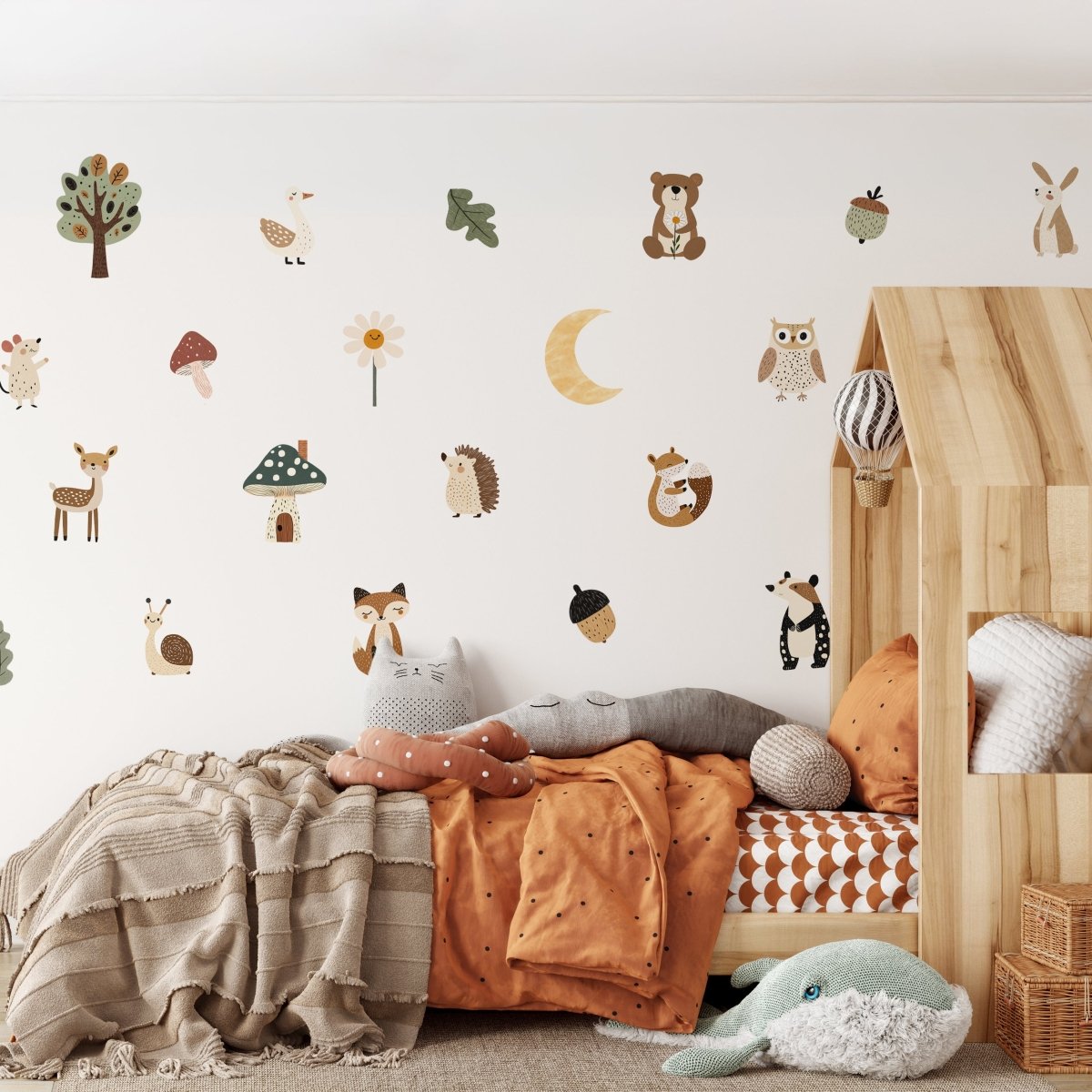 Premium Fabric Nursery Wall Stickers - Woodland Animals - RoseRowanDesign -