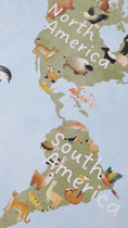 Load and play video in Gallery viewer, Animal World Map Print – Kids Room, Nursery & Playroom Wall Art
