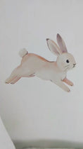 Load and play video in Gallery viewer, Premium Fabric Nursery Wall Stickers - Bunnies and Daisies