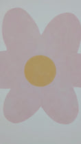 Load and play video in Gallery viewer, Premium Fabric Nursery Wall Stickers - Daisies - LARGE - Pink & Beige