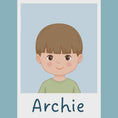Load and play video in Gallery viewer, Personalised Children's Portrait Print – Custom Character & Name