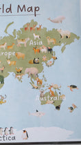 Load and play video in Gallery viewer, Animal World Map Print – Kids Room, Nursery & Playroom Wall Art