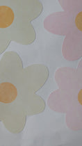 Load and play video in Gallery viewer, Premium Fabric Nursery Wall Stickers - Daisies - SMALL - Pink & Beige