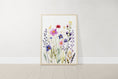 Load image into Gallery viewer, Purple Wildflower Nursery Prints | Set of 3 | Floral Decor for Baby Girls' Room - RoseRowanDesign -