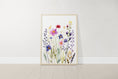 Load image into Gallery viewer, Purple Wildflower Nursery Prints | Set of 3 | Floral Decor for Baby Girls' Room - RoseRowanDesign -