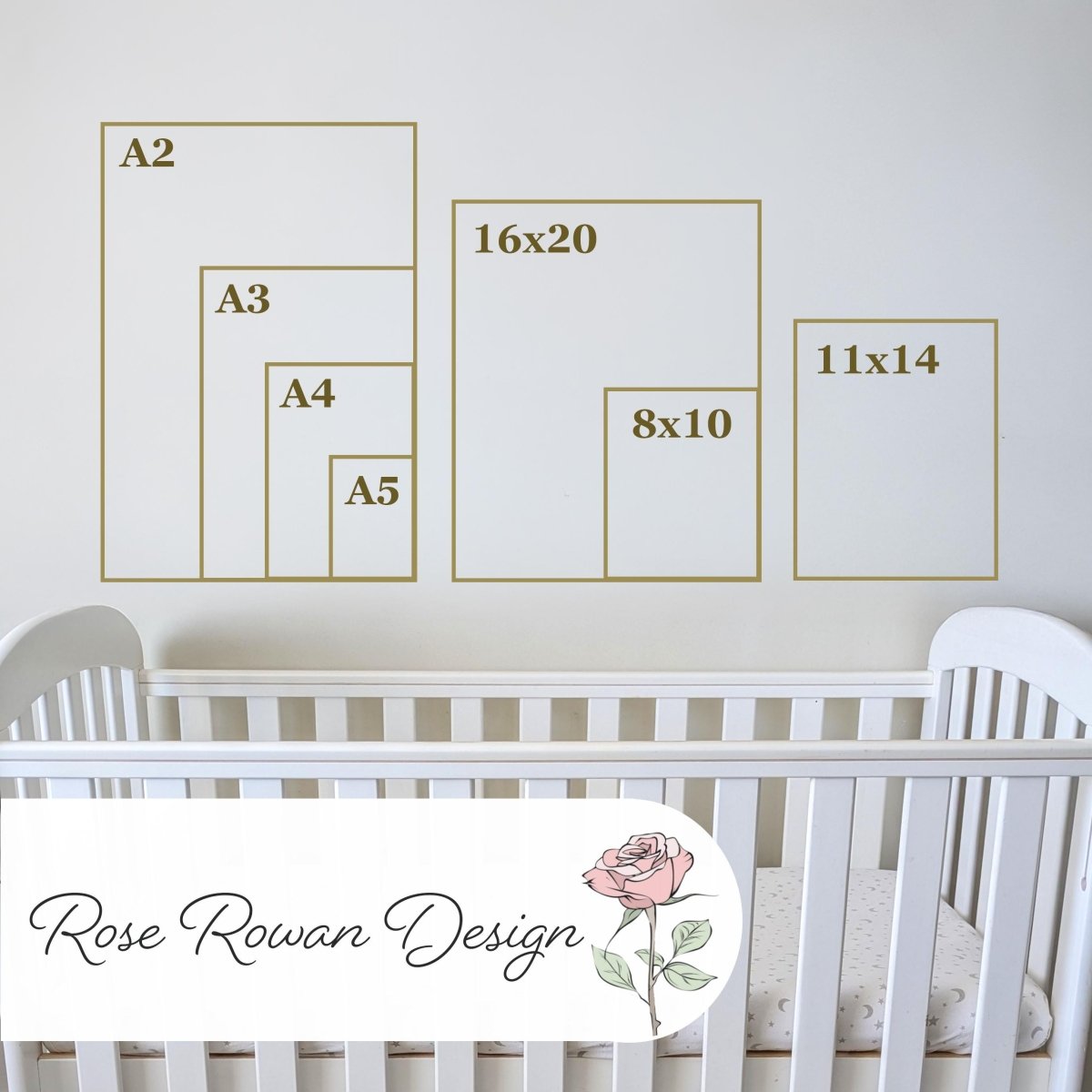 Rainbow, Flowers and Butterflies | Set of 3 Personalised Girls Room Decor - RoseRowanDesign - Wall Art