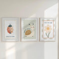 Load image into Gallery viewer, Retro Folk Nursery Print Set – Snail, Ladybird & Daisy - RoseRowanDesign -