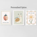 Load image into Gallery viewer, Retro Folk Nursery Print Set – Snail, Ladybird & Daisy - RoseRowanDesign -
